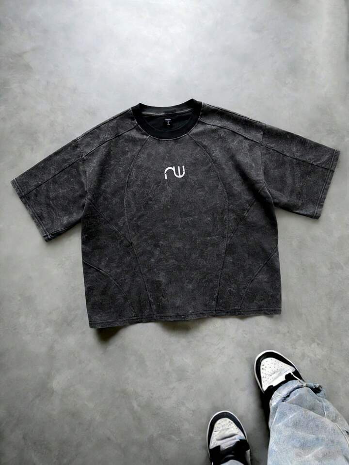 Men's Distressed Loose Fit Short Sleeve T-Shirt, Vintage Street Style 6 Men's Distressed Loose Fit Short Sleeve T-Shirt, Vintage Street Style