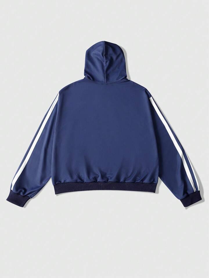 Men's Letter Print Long Sleeve Zip Front Casual Hoodie 3 Men's Letter Print Long Sleeve Zip Front Casual Hoodie