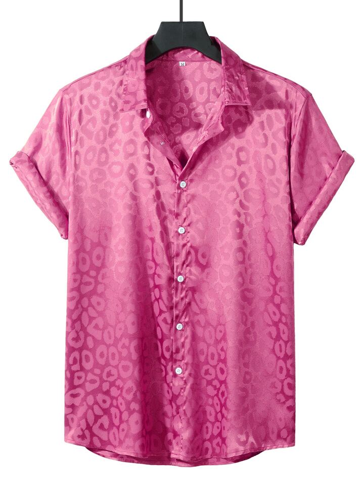 Guys Leopard Jacquard Shirt