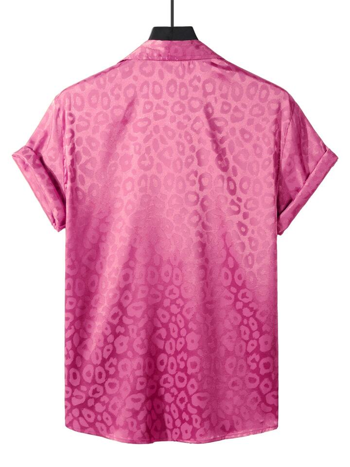 Guys Leopard Jacquard Shirt