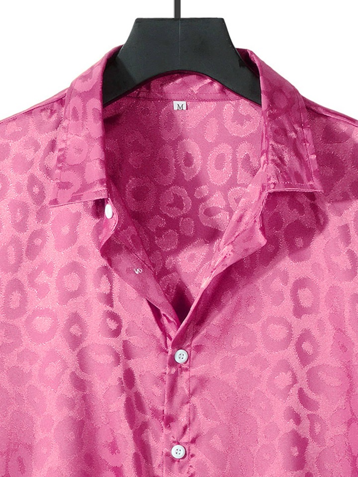 Guys Leopard Jacquard Shirt