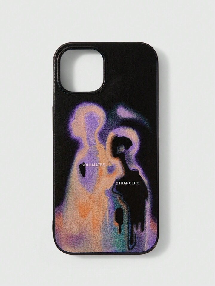 Grunge Punk Dark Mysterious Letter Shadow Pattern Phone Case Compatible With Iphone