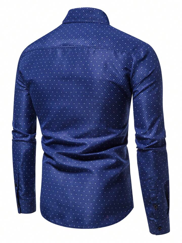 Guys Argyle Print Shirt