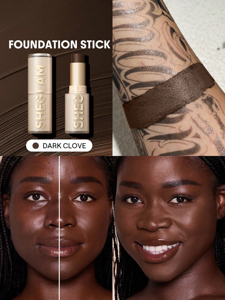 Skin Magnet High Coverage Foundation Stick-Dark Clove Long-Lasting Poreless Flawless Easy To Use Full Coverage Foundation Stick For All Skin Type Non-Fading Sweat-Proof Weightless Cruelty-Fre Smooth Natural Skin-Like Finish Breathable Foundation Stick Gentle Formula Foundation Makeup Brand Beauty Makeup Face Paint Cosmetic For Women Girls Perfect For Winter Spring Ideal For Y2K Fancy Fashion Suitable For Birthday Gift Party Ready Best Color