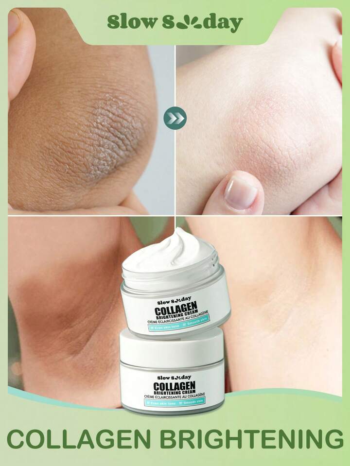 SlowSunday Collagen Brightening Cream, Skin Care, With Collagen, Niacinamide, And Vitamin E, Body Whitening Cream, Even Skin Tone, Cozy Winter Styles, Suitable For Winter, Y2K, For Valentine's Day, Valentines Gift, Valentines Day Gift, Ideal For Party