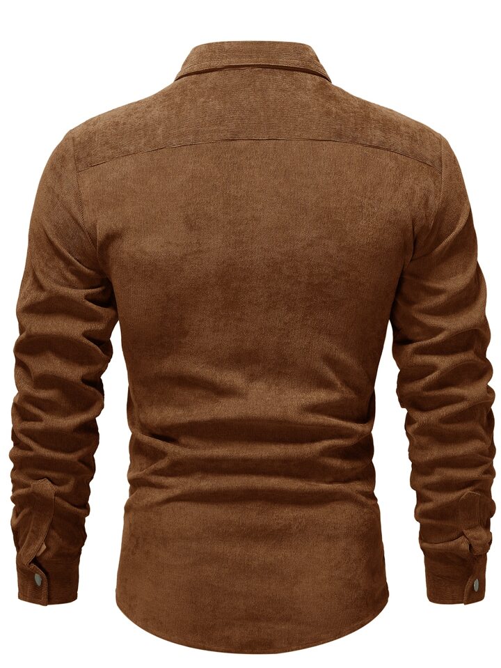 Guys Corduroy Flap Pocket Button Up Shirt