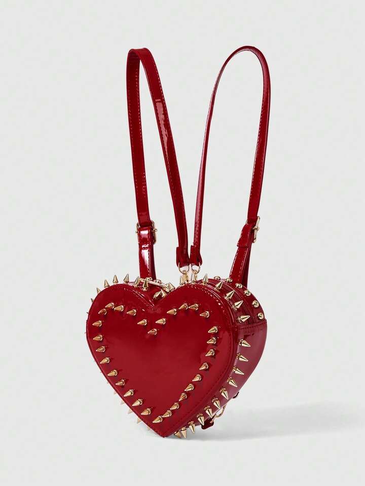 Grunge Punk Cute Punk Street Preppy Y2K Style Rivet Backpack For Women, School Backpack