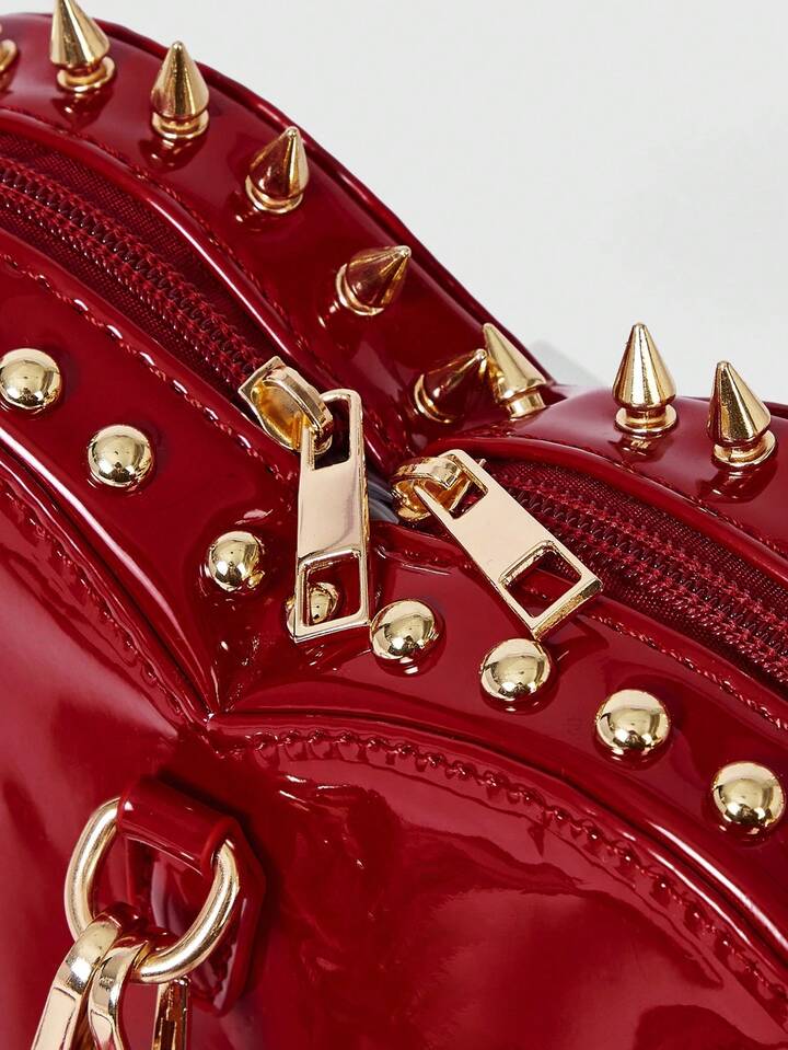 Grunge Punk Cute Punk Street Preppy Y2K Style Rivet Backpack For Women, School Backpack 5 Grunge Punk Cute Punk Street Preppy Y2K Style Rivet Backpack For Women, School Backpack