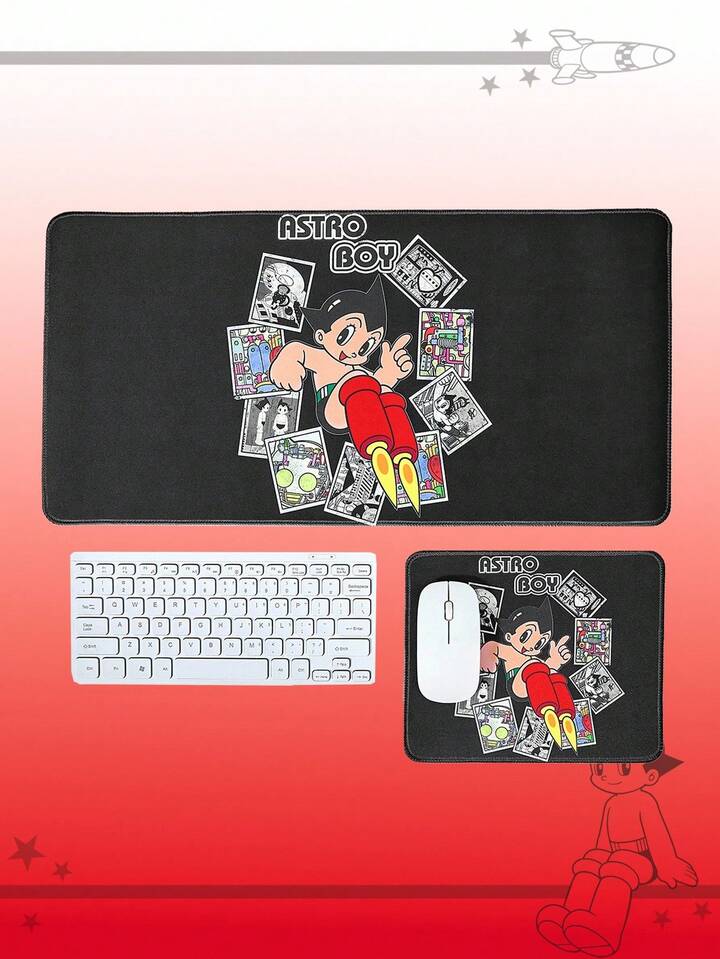 Astro Boy X ROMWE Cartoon Figure Graphic Anti-Slip, Waterproof, Durable Thick Mouse Pad