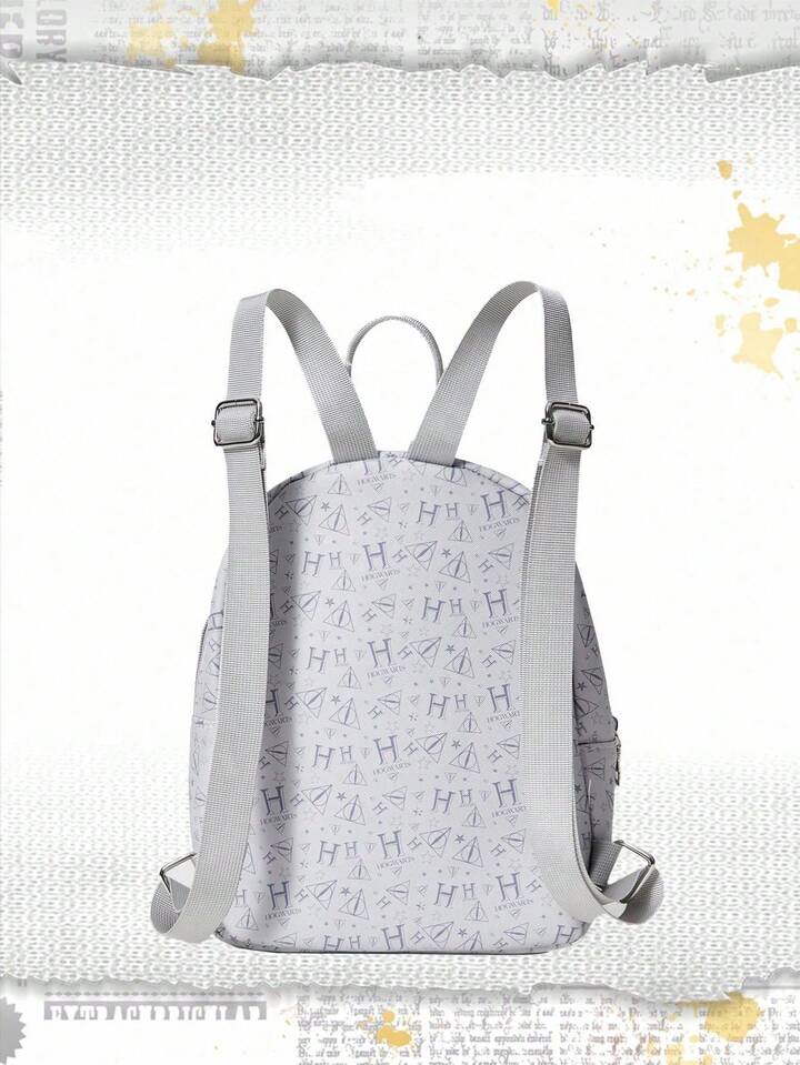 Harry Potter | ROMWE Letter Graphic Vintage College Style Large Capacity Commuter Versatile Zipper Backpack