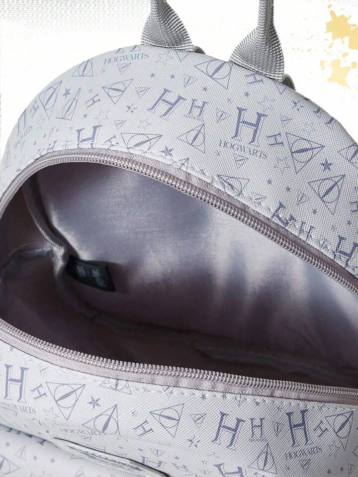 Harry Potter | ROMWE Letter Graphic Vintage College Style Large Capacity Commuter Versatile Zipper Backpack 5 Harry Potter | ROMWE Letter Graphic Vintage College Style Large Capacity Commuter Versatile Zipper Backpack