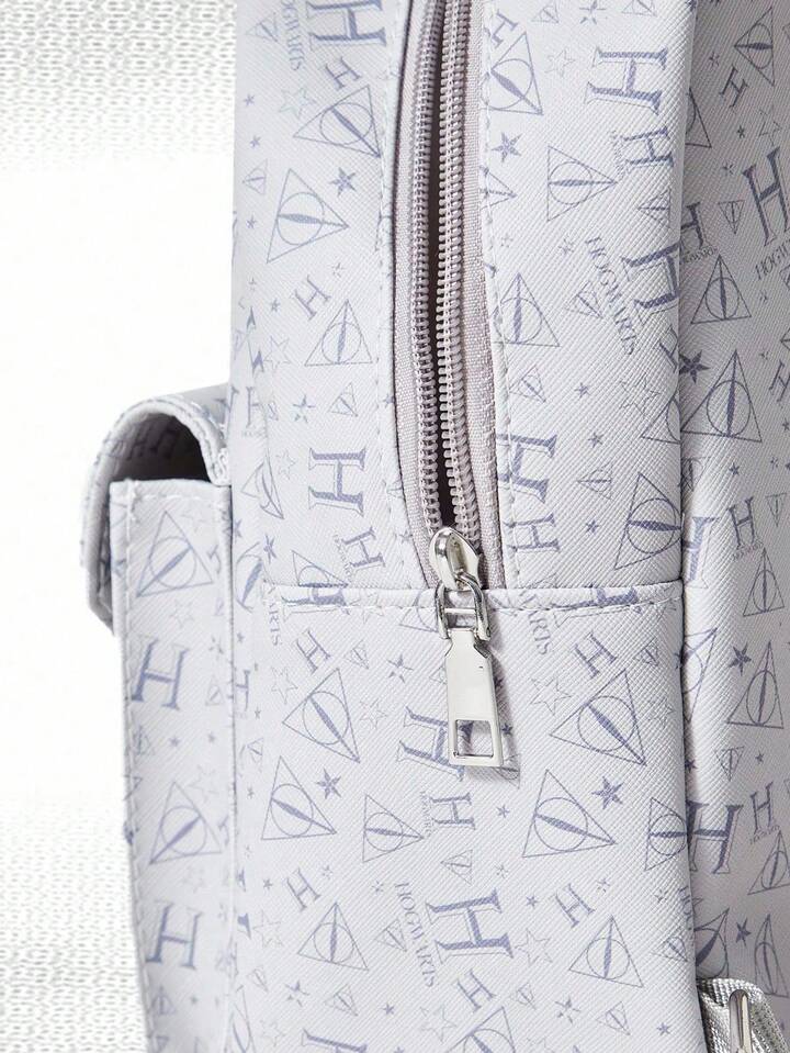Harry Potter | ROMWE Letter Graphic Vintage College Style Large Capacity Commuter Versatile Zipper Backpack 6 Harry Potter | ROMWE Letter Graphic Vintage College Style Large Capacity Commuter Versatile Zipper Backpack