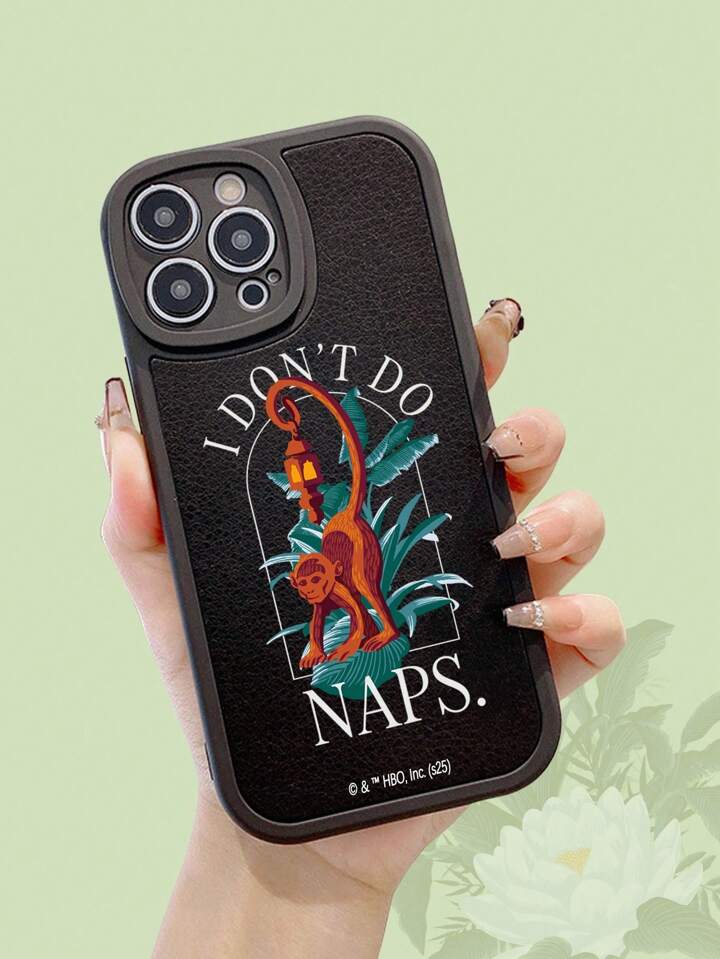 The White Lotus 1pc Monkey Graphic Design Phone Case, Compatible With IPhone 11 12 13 14 15 Pro Max 16