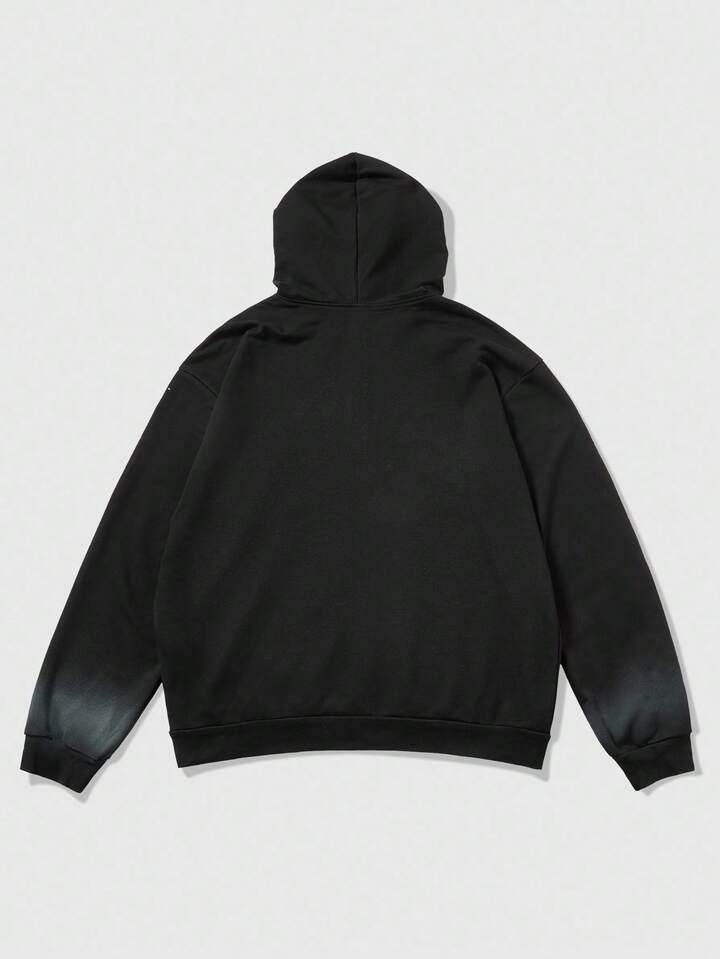 Casual Unisex Rhinestone Embellished Zipper Front Hoodie Sweatshirt , Fall