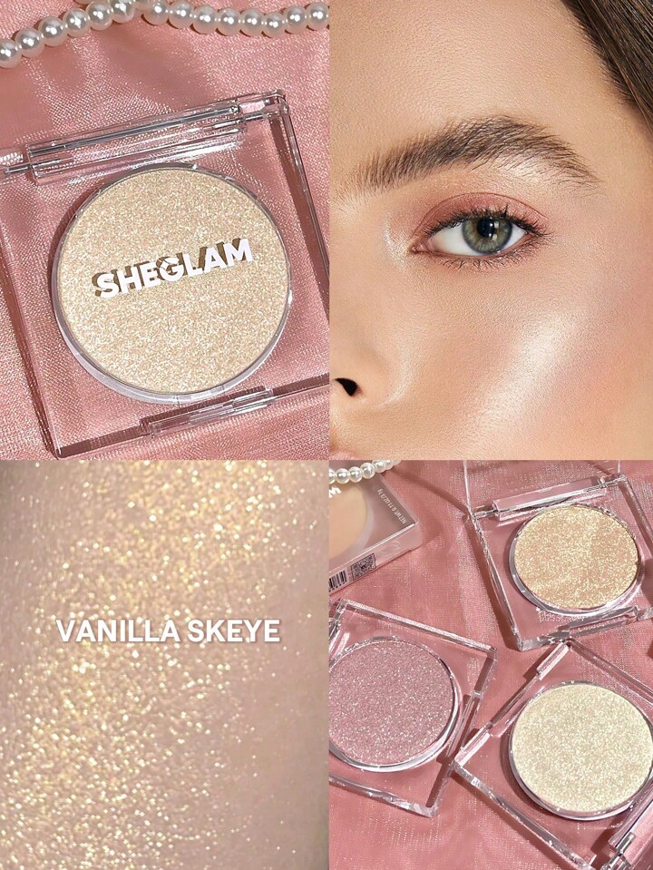Cosmic Crystal Mousse Highlighter-Vanilla Skeye Powder Highlighter Shimmer Long Wear Brightening Non-Caking Glow Highlighter Brand Beauty Makeup Face Paint Cosmetic For Women Girls Perfect For Winter Spring Ideal For Y2K Fancy Fashion Suitable For Birthday Gift Party Ready Best Color