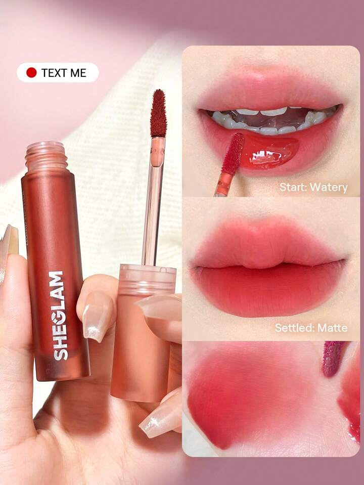 Soft Haze Lip Blur-Text Me 6 Colors Waterproof Liquid Lipstick Matte Transfer-Proof Lip Tint Lasting Super Stay Lip Stain Lip Combo Brand Beauty Makeup Face Paint Cosmetic For Women Girls Perfect For Winter Spring Ideal For Y2K Fancy Fashion Suitable For Birthday Gift Party Ready Best Color