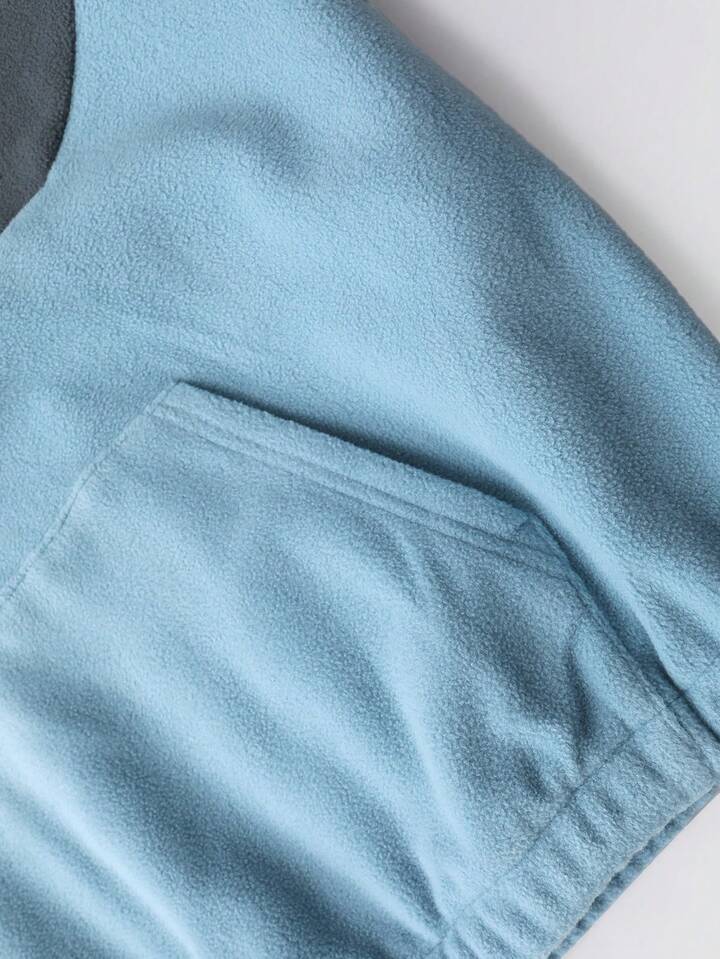 Prep Unisex Hooded Sweatshirt, Thermal Lining, Patchwork Design, Autumn/Winter, Long Sleeve Top 8 Prep Unisex Hooded Sweatshirt, Thermal Lining, Patchwork Design, Autumn/Winter, Long Sleeve Top