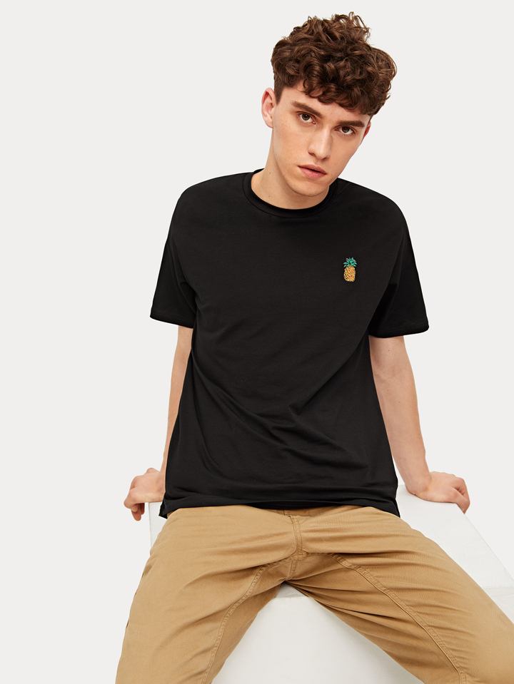 Guys Pineapple Print T-shirt