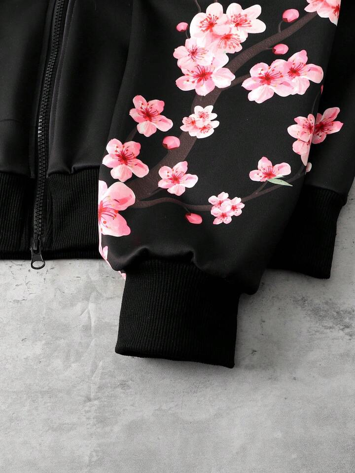 Men's Floral Print Loose Sweatshirt Sweatshirt, Retro Street Style 5 Men's Floral Print Loose Sweatshirt Sweatshirt, Retro Street Style