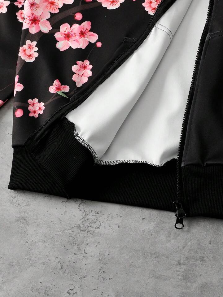 Men's Floral Print Loose Sweatshirt Sweatshirt, Retro Street Style 6 Men's Floral Print Loose Sweatshirt Sweatshirt, Retro Street Style