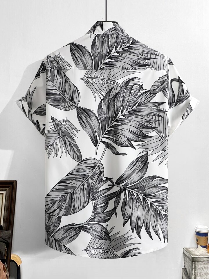 Guys Tropical Print Shirt Without Tee