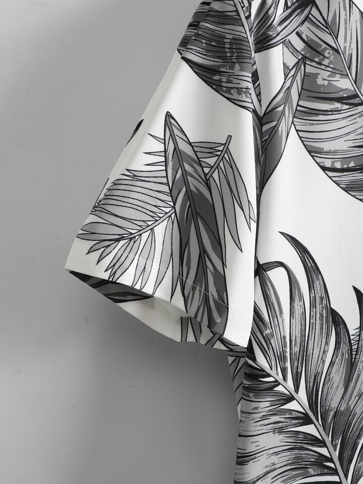 Guys Tropical Print Shirt Without Tee