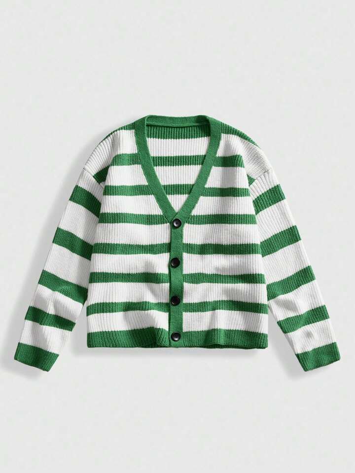 Street Life Men's Casual Striped Loose Cardigan, Autumn/Winter