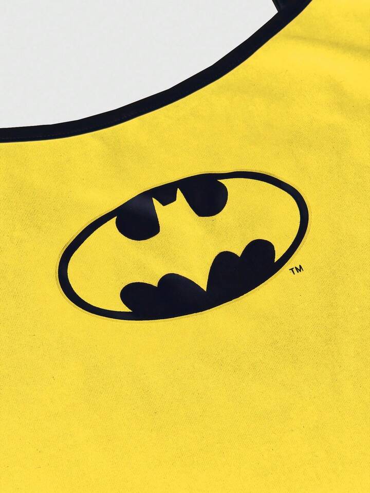 Batman X ROMWE Casual Streetwear Bat Printed Crop Top