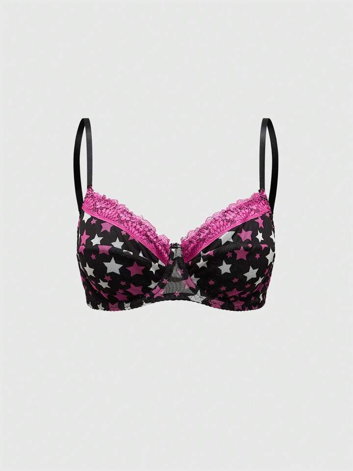 J-Fashion Shibuya Gal Five-Pointed Star & Lace Patchwork Sexy Mesh Lingerie Set 7 J-Fashion Shibuya Gal Five-Pointed Star & Lace Patchwork Sexy Mesh Lingerie Set