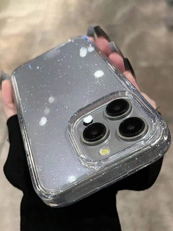 1pc Bling Sparkle Transparent Anti-Drop Phone Case Compatible With Iphone 11 12 13 14 15 Pro Max 5 1pc Bling Sparkle Transparent Anti-Drop Phone Case Compatible With Iphone 11 12 13 14 15 Pro Max