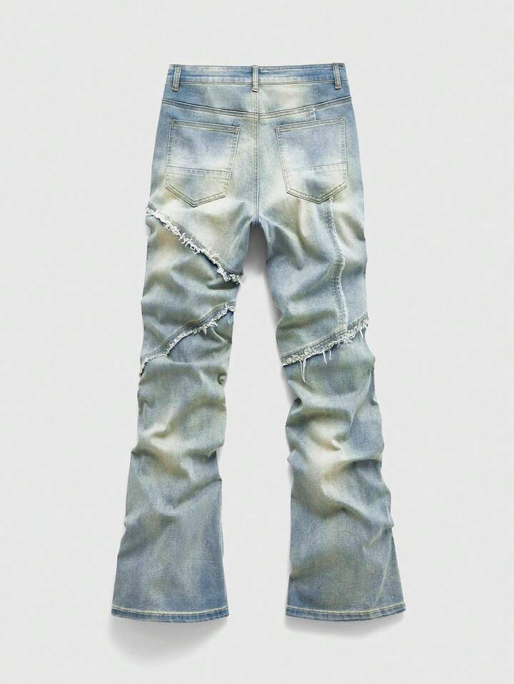 Men's Light Color Punk Vintage Style Casual Jeans