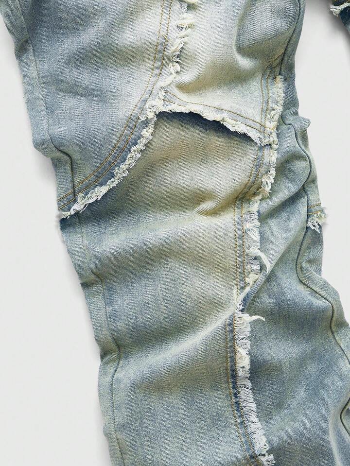 Men's Light Color Punk Vintage Style Casual Jeans