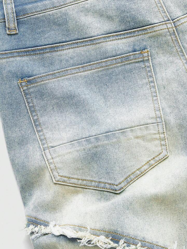Men's Light Color Punk Vintage Style Casual Jeans