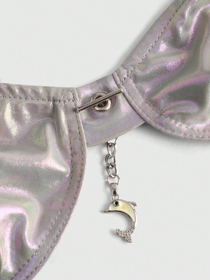Fairycore Mermaid & Dolphin Charm Chain Sexy Vacation Halter Neck Beach Sleeveless Top 6 Fairycore Mermaid & Dolphin Charm Chain Sexy Vacation Halter Neck Beach Sleeveless Top