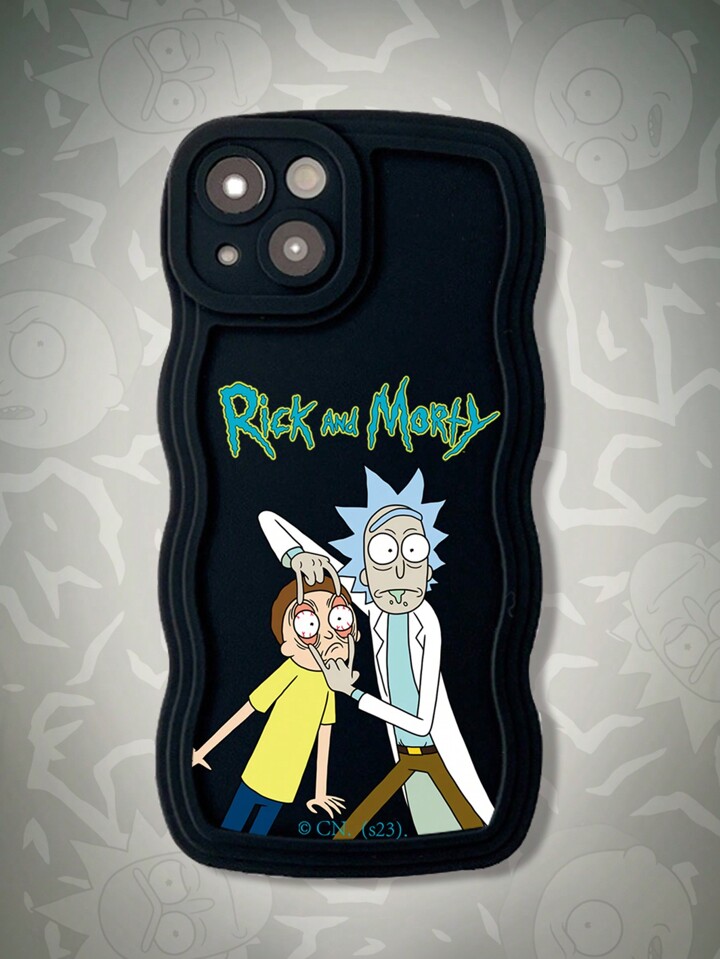 Rick and Morty | ROMWE Cartoon Figure And Letter Graphic Phone Case