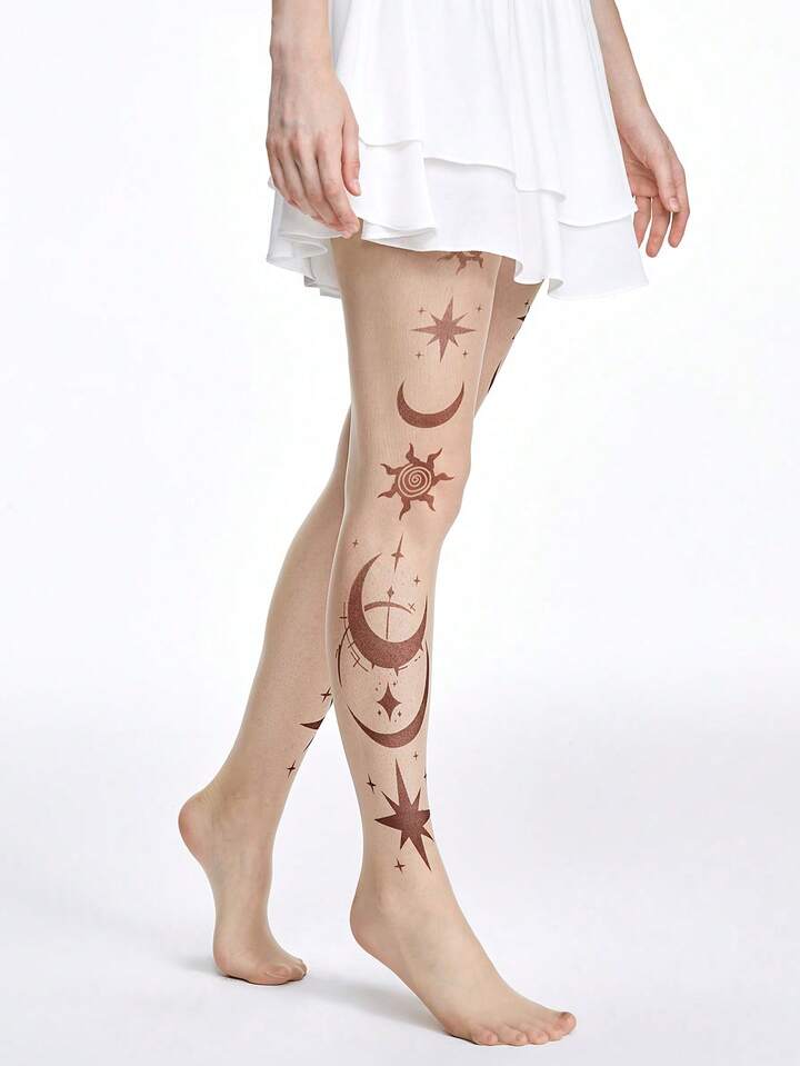 Fairycore 1 20D Fashion Personalized Printing Stockings Women's Plus-File Plus-Size Panty Stockings 2 Fairycore 1 20D Fashion Personalized Printing Stockings Women's Plus-File Plus-Size Panty Stockings