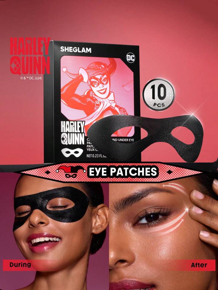 Harley Quinn X SHEGLAM Villainous Misfits Lip Jam Set 3 Pcs Moisturizing Lip Gloss Natural Non-Stick Lip Care Hydrating Lip Combo Brand Beauty Makeup Face Paint Cosmetic For Women Girls Perfect For Winter Spring Ideal For Y2K Fancy Fashion Suitable For Birthday Gift Party Ready Best Color 3 Harley Quinn X SHEGLAM Clowning Around Under Eye Patches Brand Beauty Makeup Face Paint Cosmetic For Women Girls Perfect For Winter Spring Ideal For Y2K Fancy Fashion Suitable For Birthday Gift Party Ready Best Color
