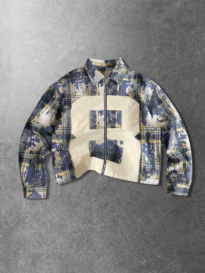 Men's Embroidered Long Sleeve Shirt, Suitable For Everyday Wear, Spring/Summer