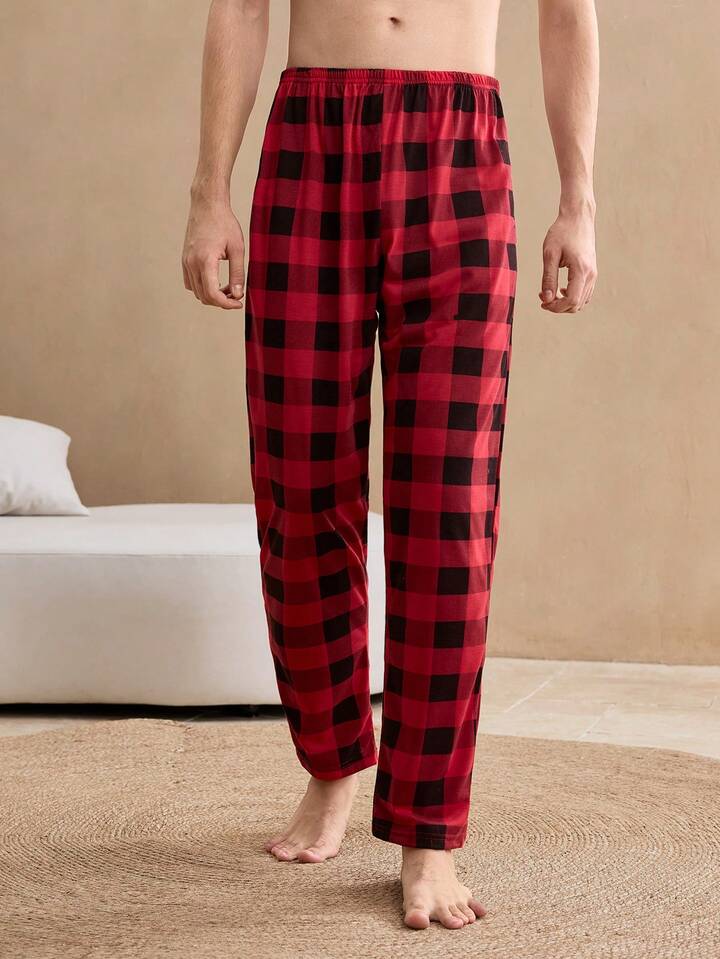 Guys Buffalo Plaid Slant Pockets PJ Pants