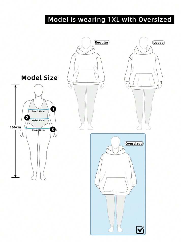 Plus Size Women Gothic Print Long Sleeve Zip Front Drawstring Hooded Sweatshirt