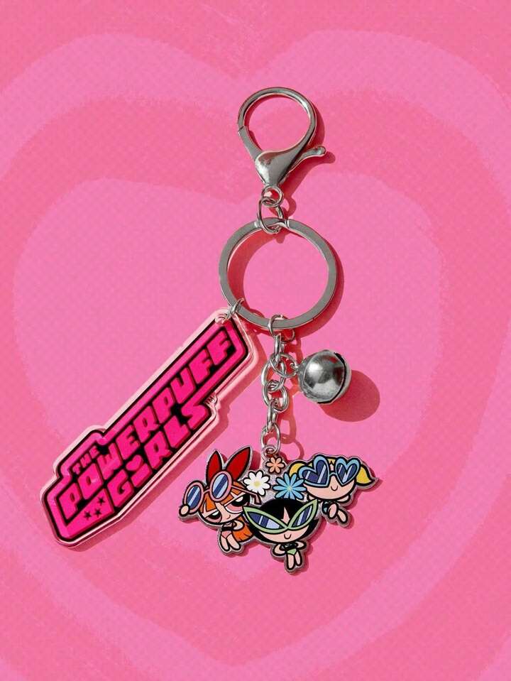 The Powerpuff Girls | ROMWE 1pc Women Cartoon Figure Charm Cute Keychain