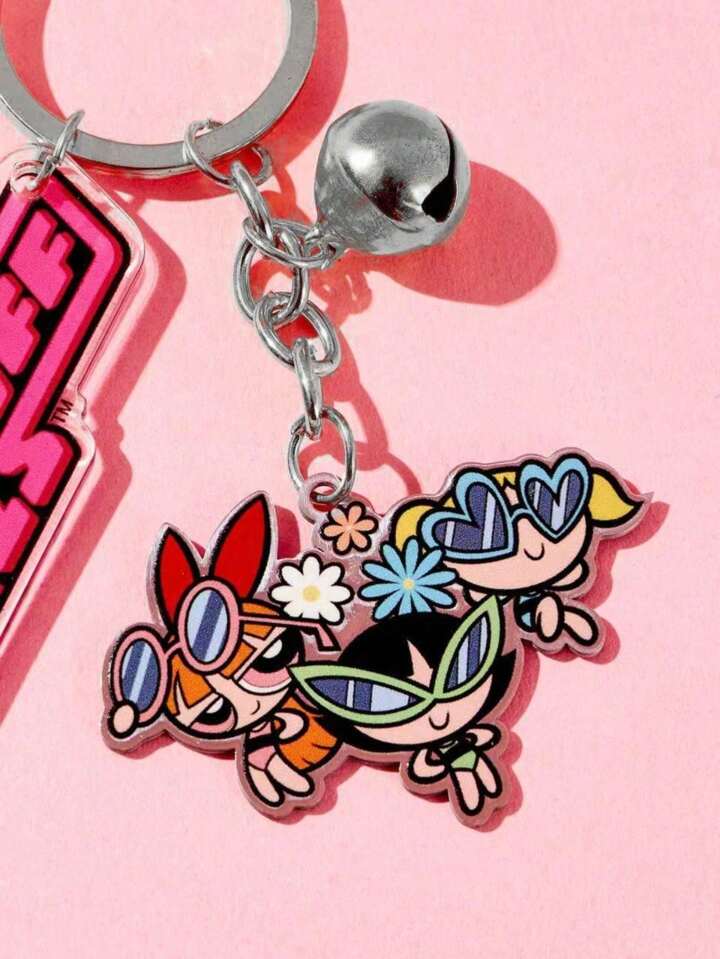 The Powerpuff Girls | ROMWE 1pc Women Cartoon Figure Charm Cute Keychain