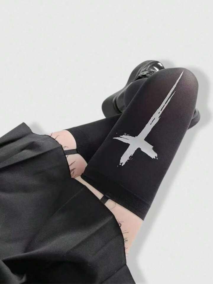 Grunge Punk 1pc Black Sexy Siren Suspender Pantyhose/Tights/Leggings For Women