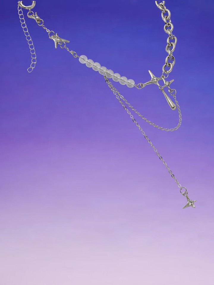 Bead Decor Star Charm Necklace